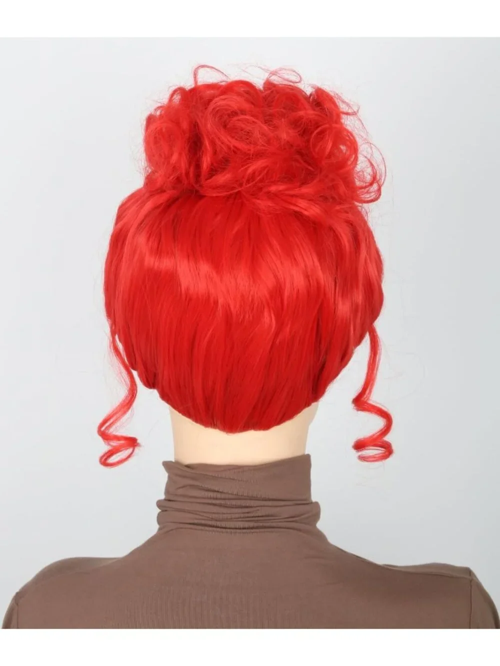 Women's Red 1 Short Cosplay Halloween Costume Wig With Necklace Earrings